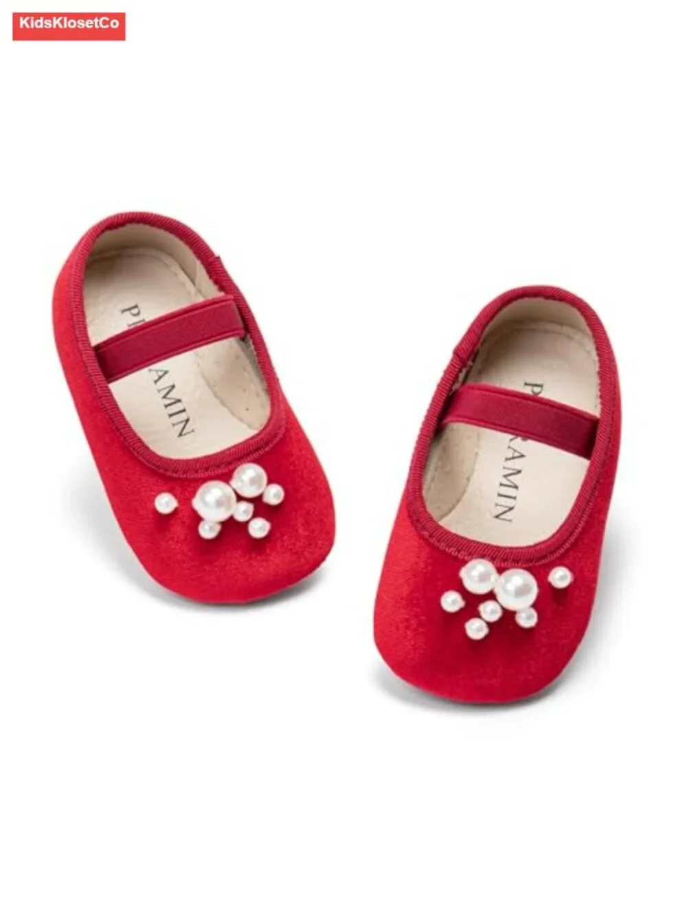 Baby Girls Mary Jane Flats - Soft Rubber Sole Toddler Walking Shoes Princess